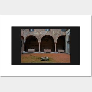 Courtyard of Palazzo Ducale, Mantua, Italy Posters and Art